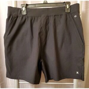 Kenneth Cole Tech‎ Jogger Cargo Shorts Stretch Water Resist Woven Nylon Black